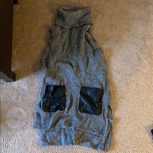 Cowl neck sleeveless sweater dress